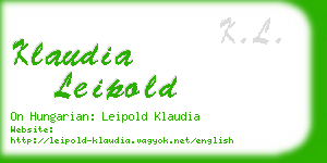 klaudia leipold business card